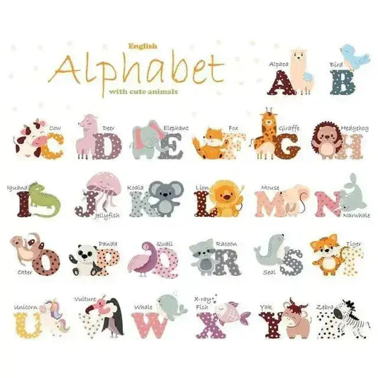 Animal Alphabet Wall Stickers for Fun and Learning in Kids' Rooms - Easy do Wall do