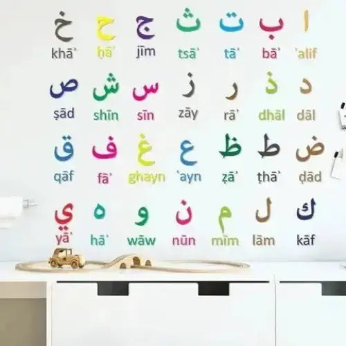 Arabic Alphabet Colorful Wall Art - Educational and Stylish Decor - Easy do Wall do
