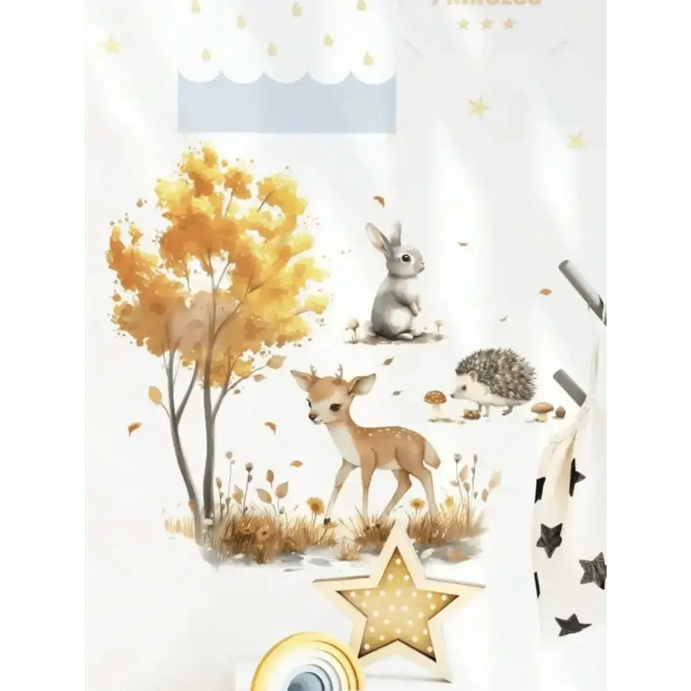 Autumn Forest Animal Wallpaper Stickers - Whimsical Nature Decor - Easy do Wall do