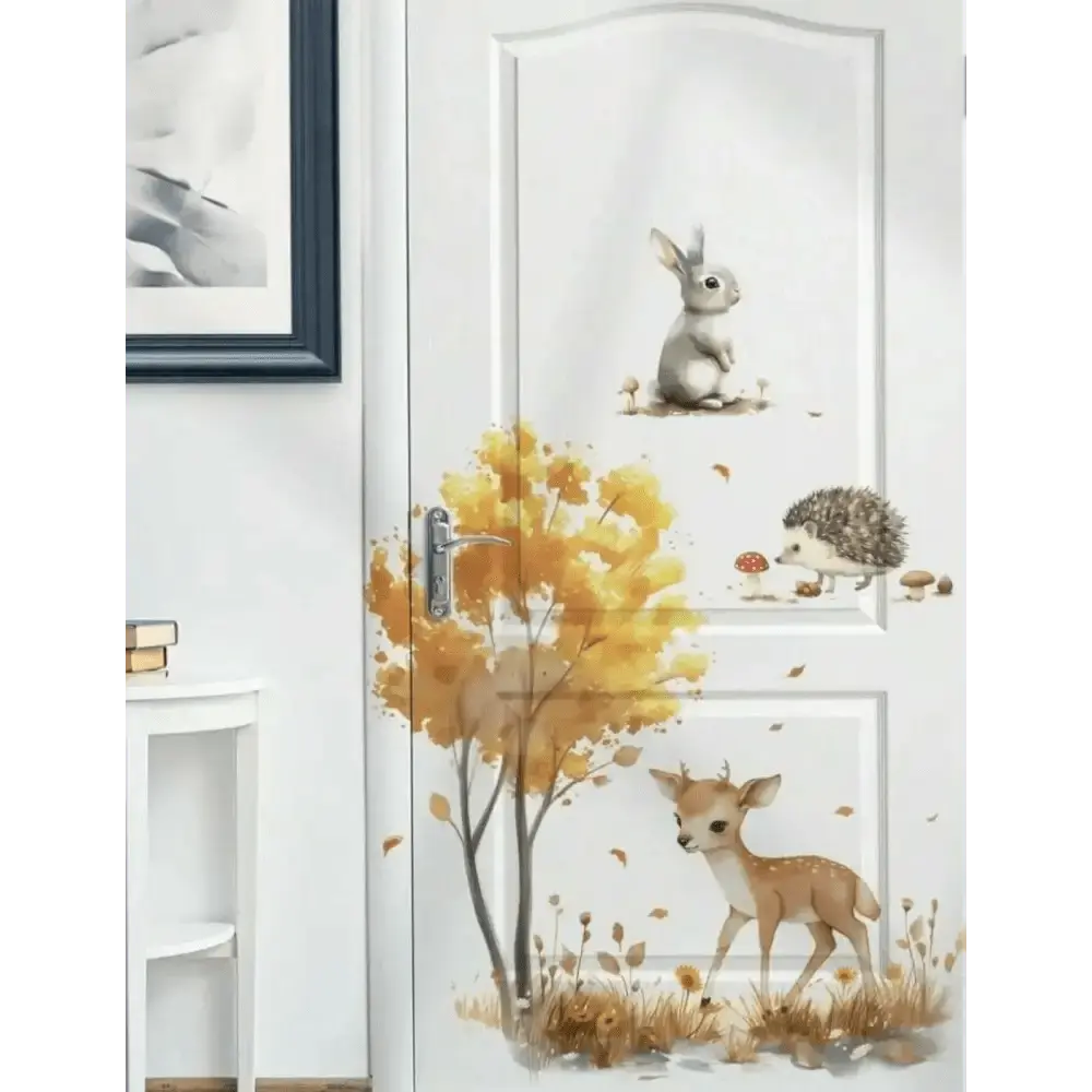 Autumn Forest Animal Wallpaper Stickers - Whimsical Nature Decor - Easy do Wall do