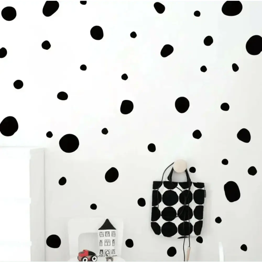 Black Dot Wall Decal Set - 4 Sheets (156 Decals) - Easy do Wall do