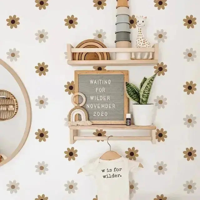 Boho Daisy Wall Stickers - Modern Floral Wall Art - Easy do Wall do