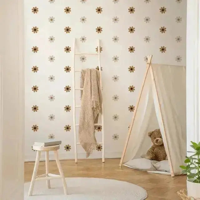 Boho Daisy Wall Stickers - Modern Floral Wall Art - Easy do Wall do