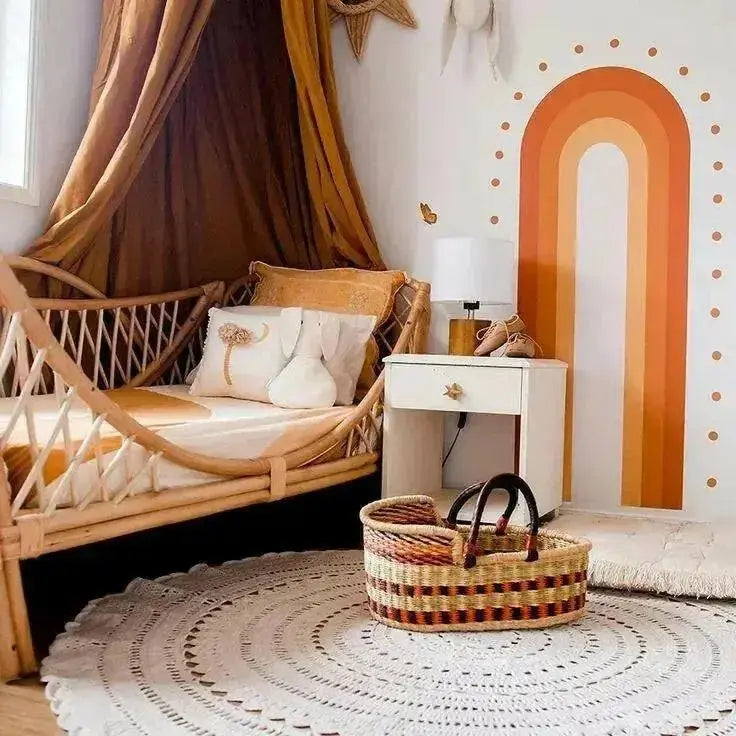 Boho Dotted Rainbow Wall Decal - Modern and Cozy Room Decor - Easy do Wall do