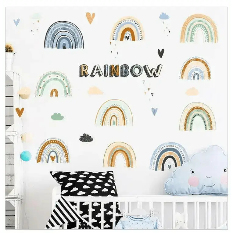 Boho Rainbow Wall Stickers for Cozy Kids' Rooms - Easy do Wall do