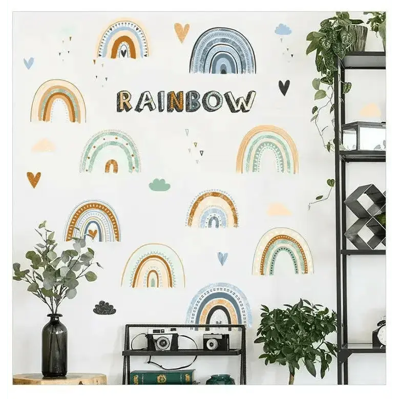 Boho Rainbow Wall Stickers for Cozy Kids' Rooms - Easy do Wall do
