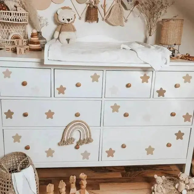 Boho Star Wall Decals - Neutral Nursery & Kids Room Decor - Easy do Wall do
