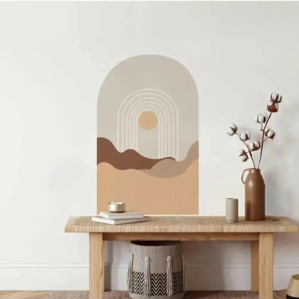 Boho Sunset Arch Wall Decal - Modern and Minimalistic Home Decor - Easy do Wall do