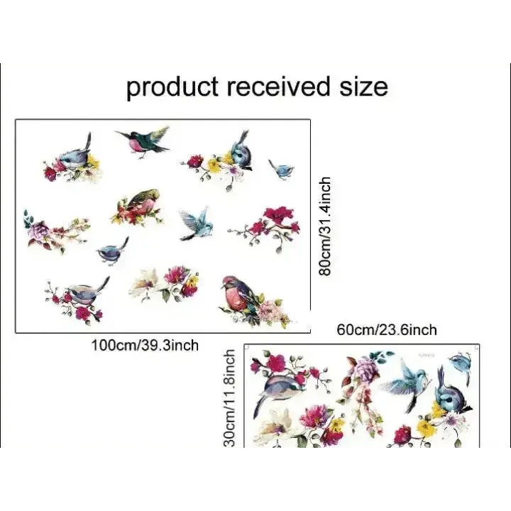 Branches Magpie Birds Flower Wall Stickers - Elegant Nature - Inspired Decor - Easy do Wall do