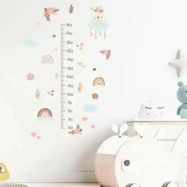Bunny Growth Chart Wall Stickers - Fun and Functional Decor - Easy do Wall do
