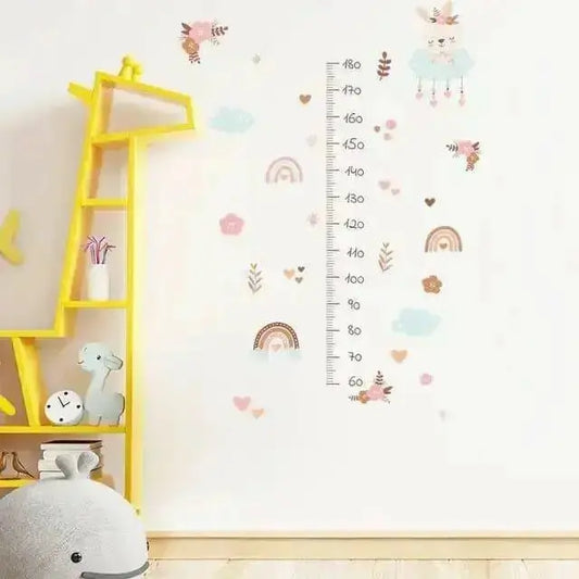 Bunny Growth Chart Wall Stickers - Fun and Functional Decor - Easy do Wall do