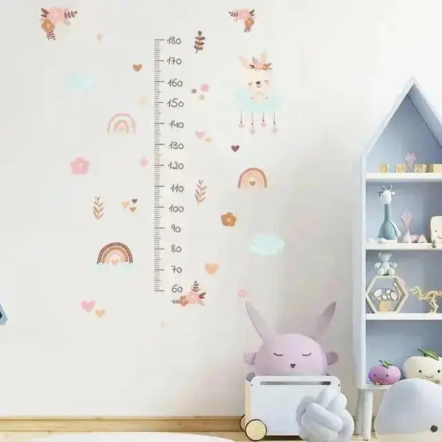 Bunny Growth Chart Wall Stickers - Fun and Functional Decor - Easy do Wall do