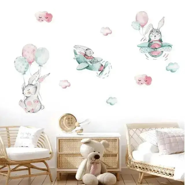 Bunny Wall Stickers - Playful and Whimsical Decor - Easy do Wall do