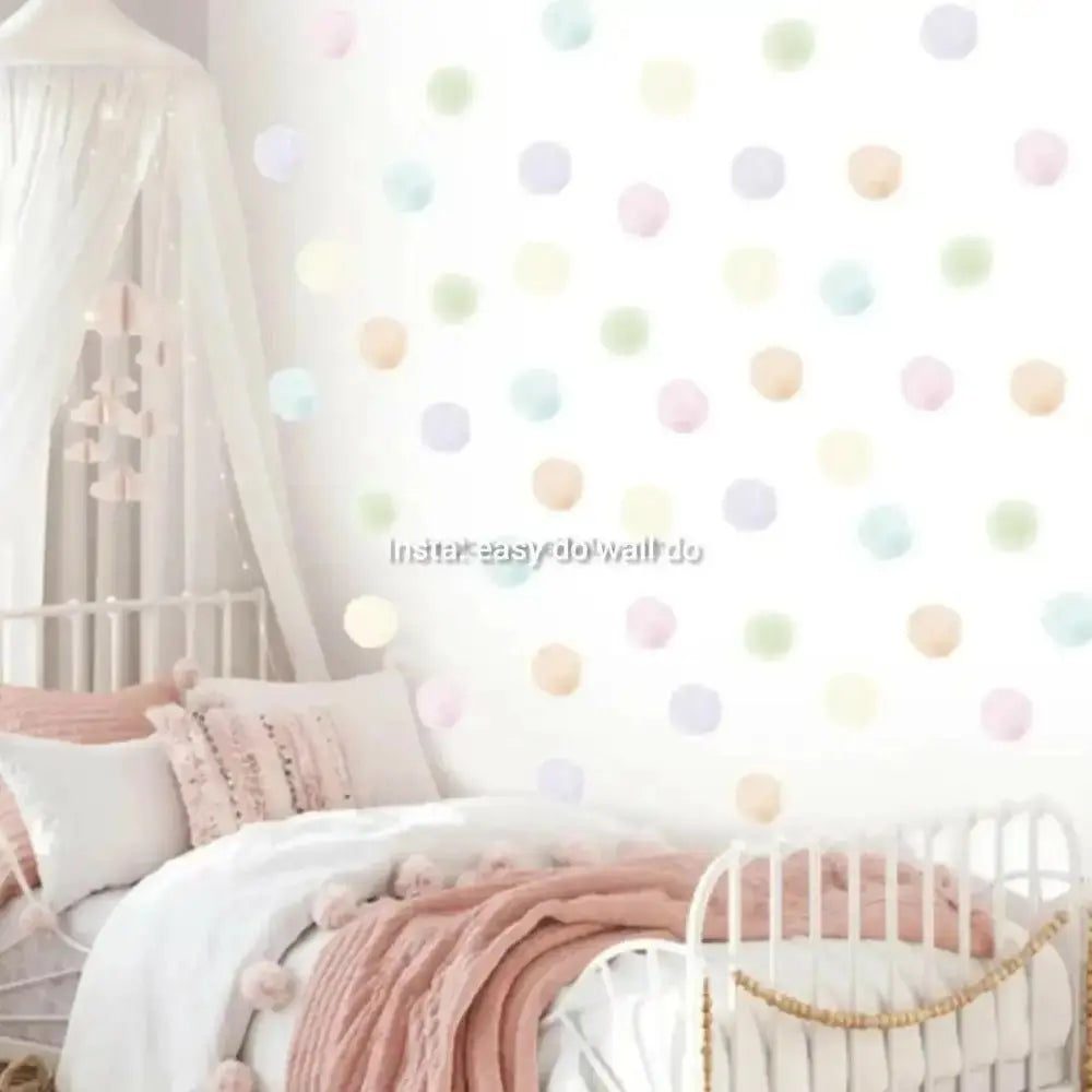 Candy Color Polka Dots Wall Stickers - Vibrant Wall Stickers for Fun Spaces - Easy do Wall do