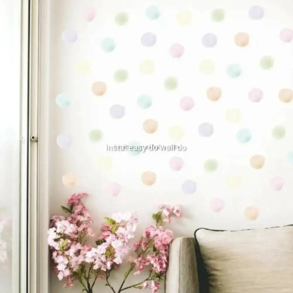 Candy Color Polka Dots Wall Stickers - Vibrant Wall Stickers for Fun Spaces - Easy do Wall do