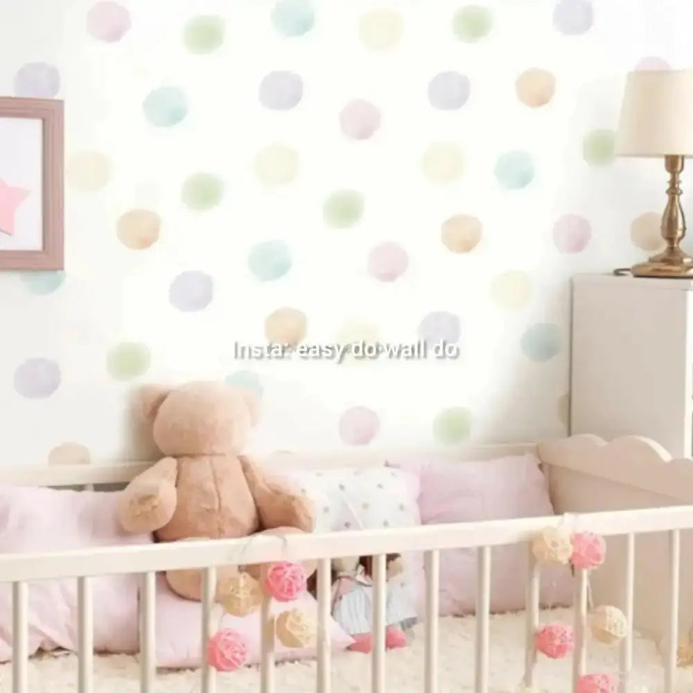 Candy Color Polka Dots Wall Stickers - Vibrant Wall Stickers for Fun Spaces - Easy do Wall do