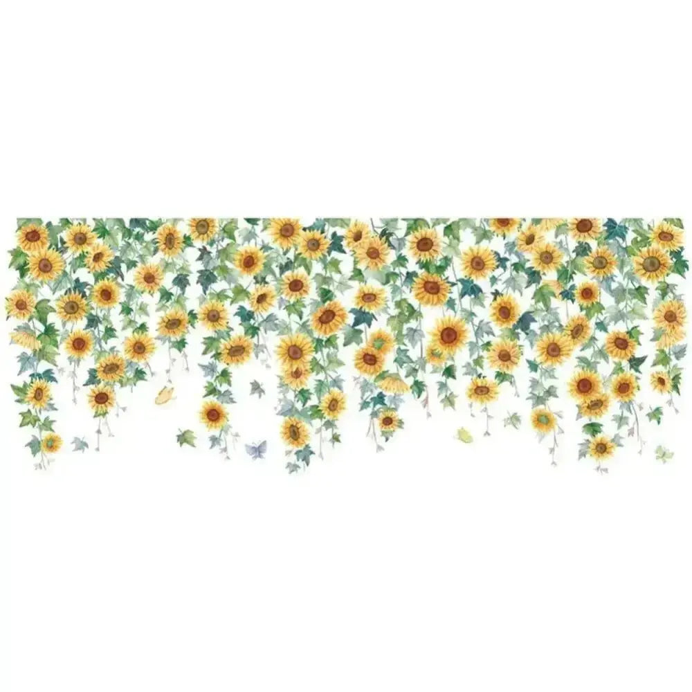 Cascading Sunflower Wallpaper Sticker for Bright Spaces - Easy do Wall do