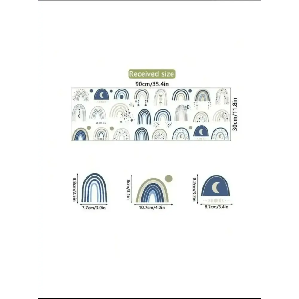 Celestial Rainbow Wall Sticker Set for Magical Spaces - Easy do Wall do