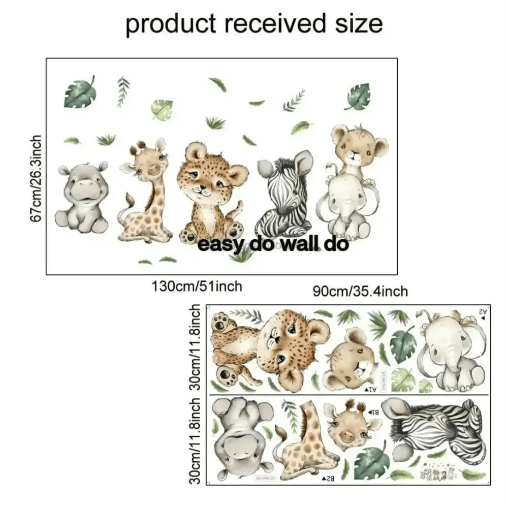 Charming Baby Safari Animal Wall Stickers to Transform Your Walls - Easy do Wall do
