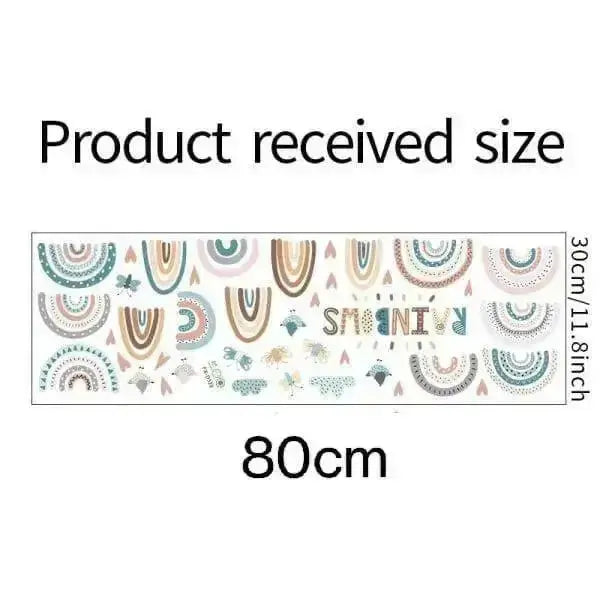 Colorful Boho Rainbow Wallpaper Stickers for Nurseries - Easy do Wall do