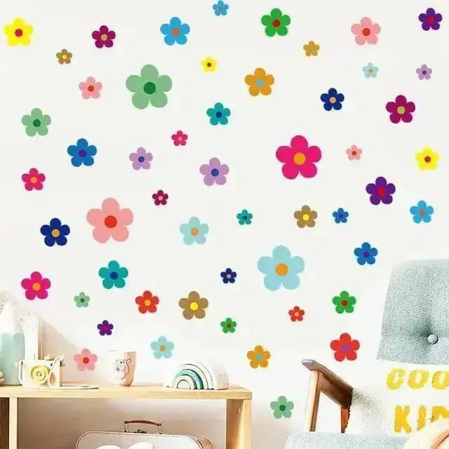 Colorful Flower Wall Stickers for Vibrant Decor - Easy do Wall do