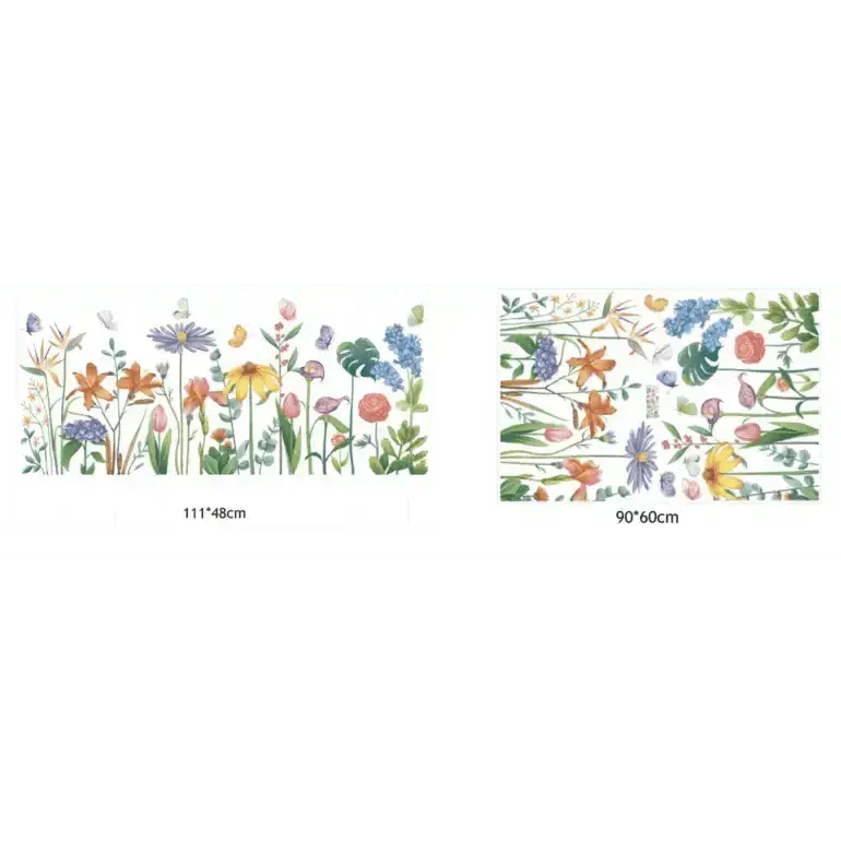 Colorful Garden Wallpaper Sticker for Vibrant Spaces - Easy do Wall do