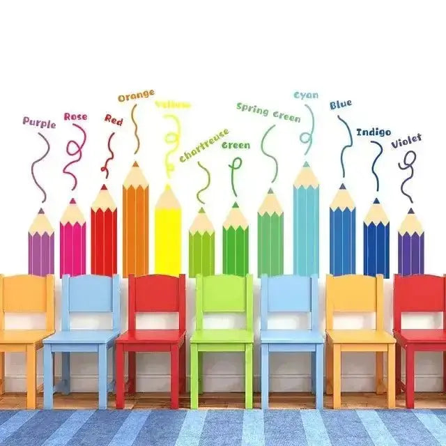 Colorful Pencil Wall Stickers for Kids' Rooms - Easy do Wall do