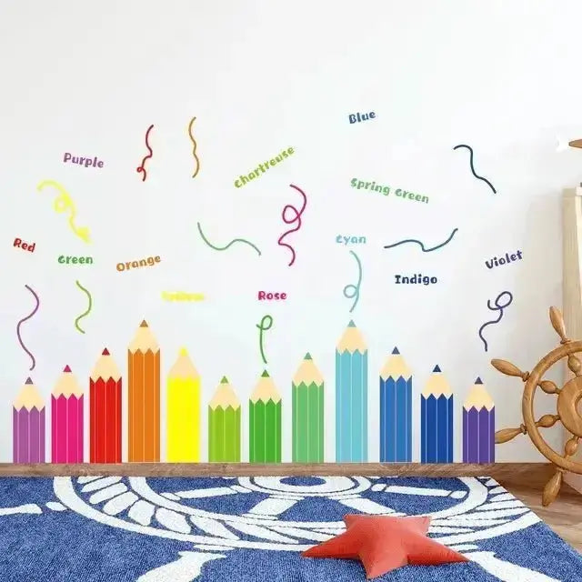 Colorful Pencil Wall Stickers for Kids' Rooms - Easy do Wall do