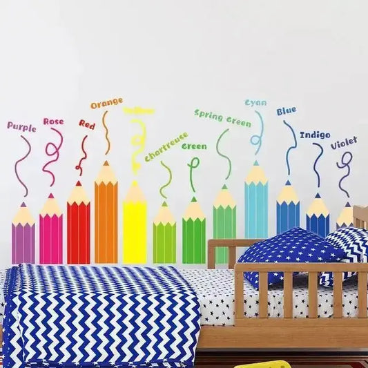 Colorful Pencil Wall Stickers for Kids' Rooms - Easy do Wall do
