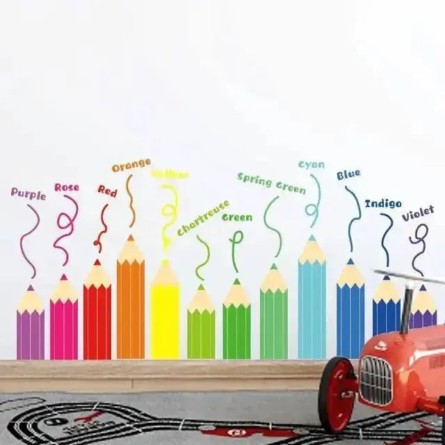 Colorful Pencil Wall Stickers for Kids' Rooms - Easy do Wall do