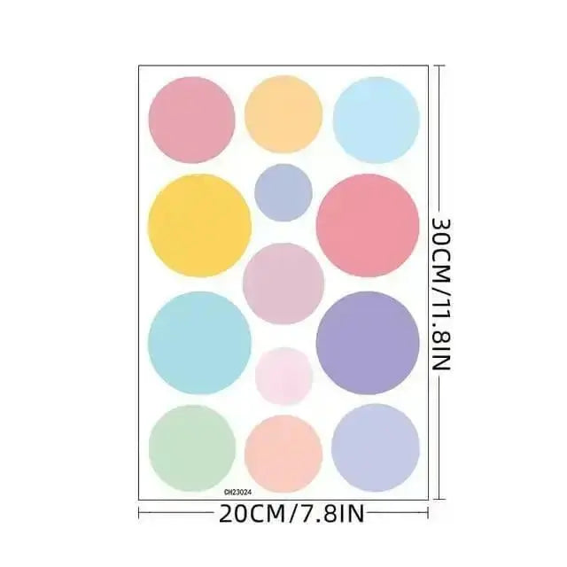 Colorful Polka Dot Wall Stickers - Fun and Vibrant Decor - Easy do Wall do