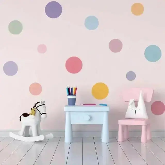Colorful Polka Dot Wall Stickers - Fun and Vibrant Decor - Easy do Wall do