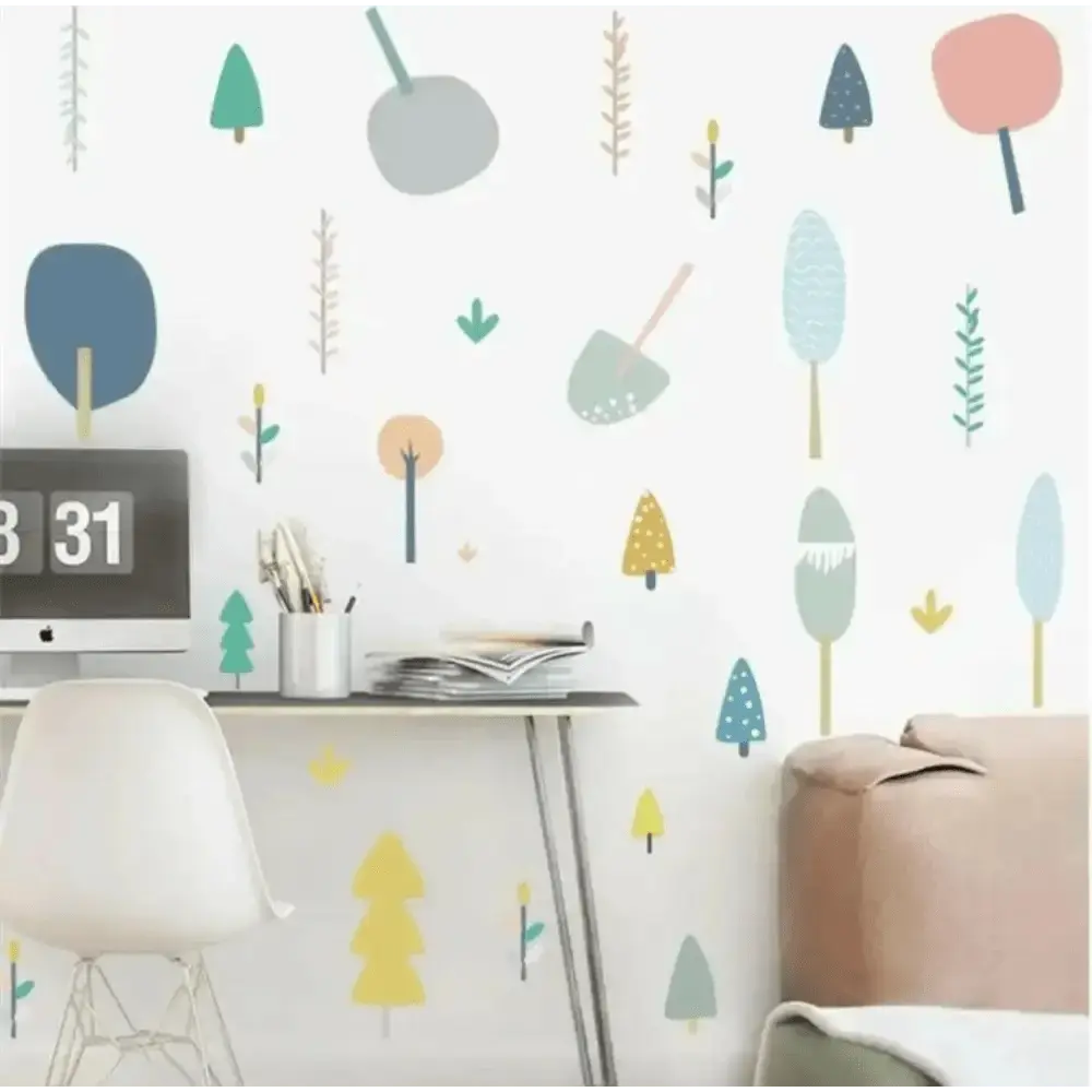 Colorful Trees Wall Stickers for Playful Spaces - Easy do Wall do