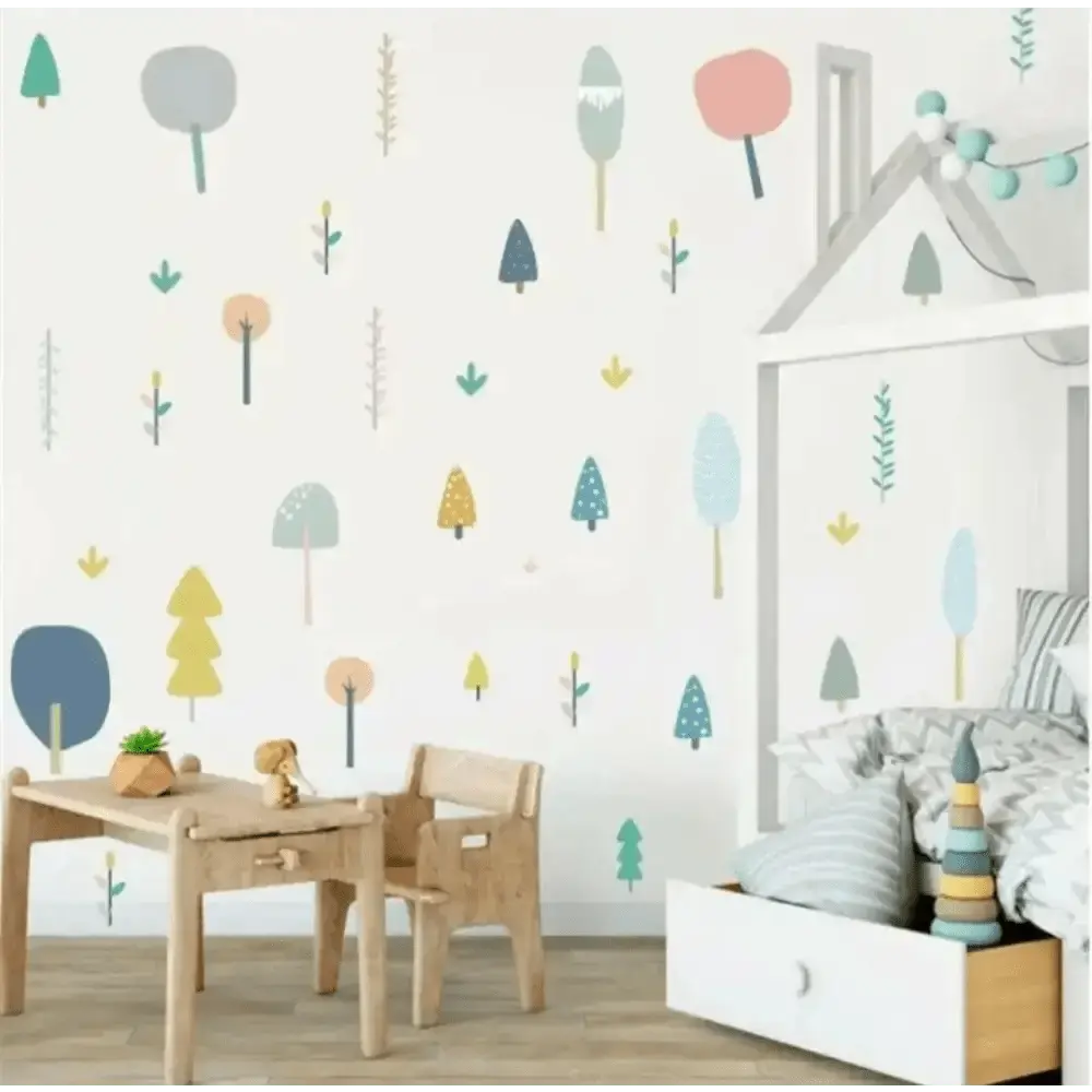 Colorful Trees Wall Stickers for Playful Spaces - Easy do Wall do