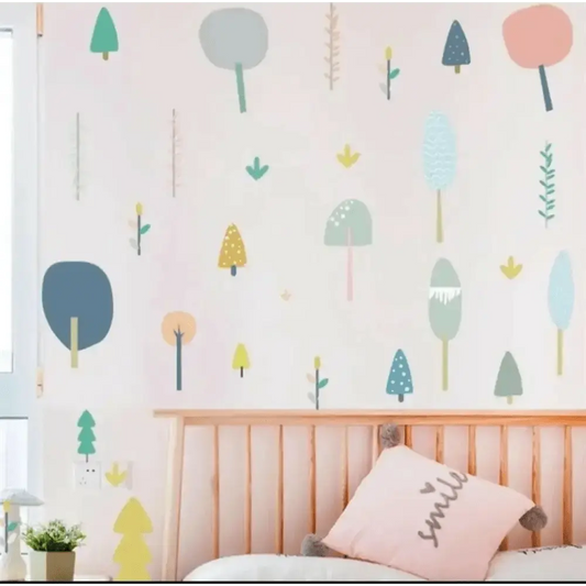 Colorful Trees Wall Stickers for Playful Spaces - Easy do Wall do