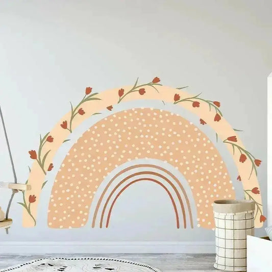 Colorful Tulip Rainbow Wallpaper Sticker for Vibrant Walls - Easy do Wall do