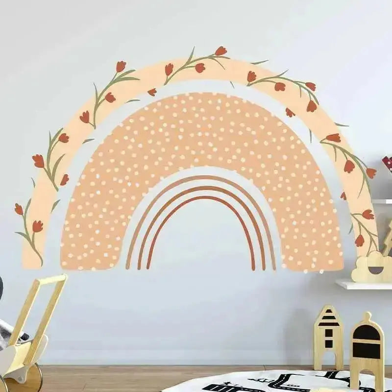 Colorful Tulip Rainbow Wallpaper Sticker for Vibrant Walls - Easy do Wall do