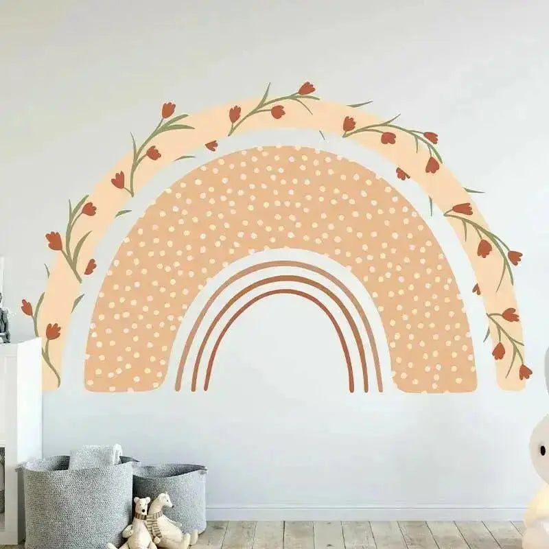 Colorful Tulip Rainbow Wallpaper Sticker for Vibrant Walls - Easy do Wall do