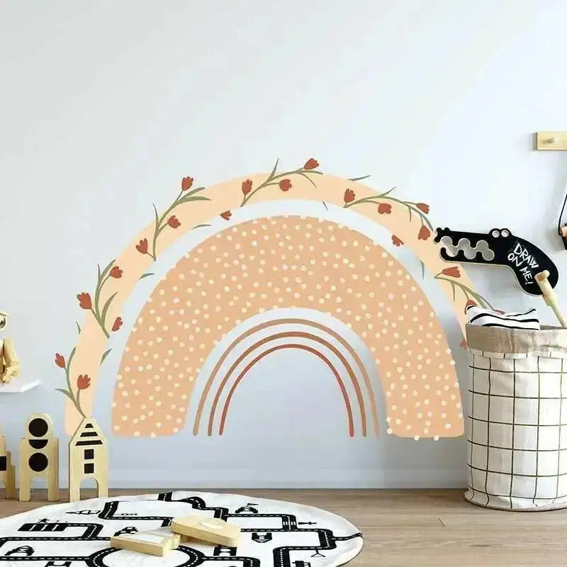 Colorful Tulip Rainbow Wallpaper Sticker for Vibrant Walls - Easy do Wall do