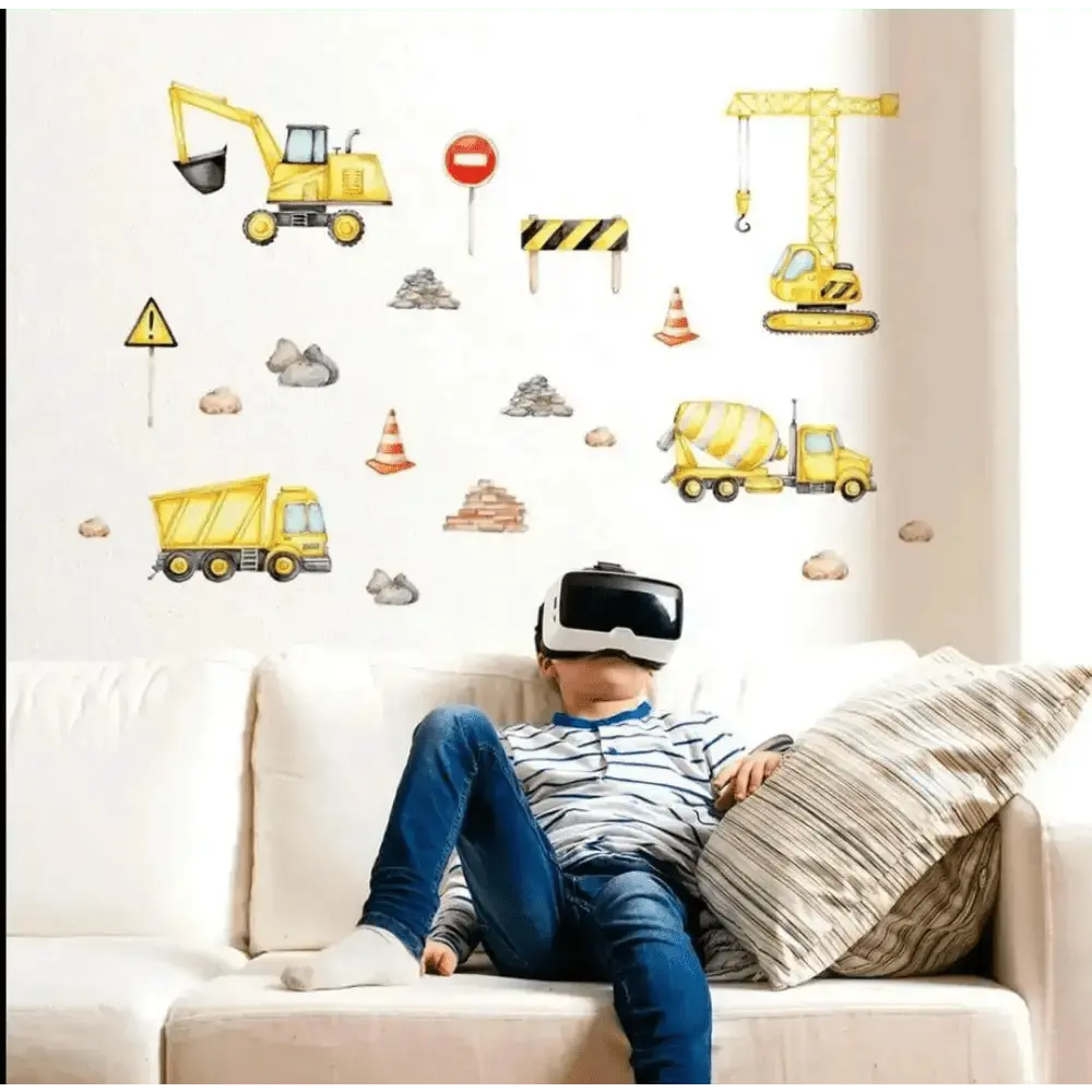 Construction Truck Wall Sticker - Fun Kids’ Room Decor - Easy do Wall do