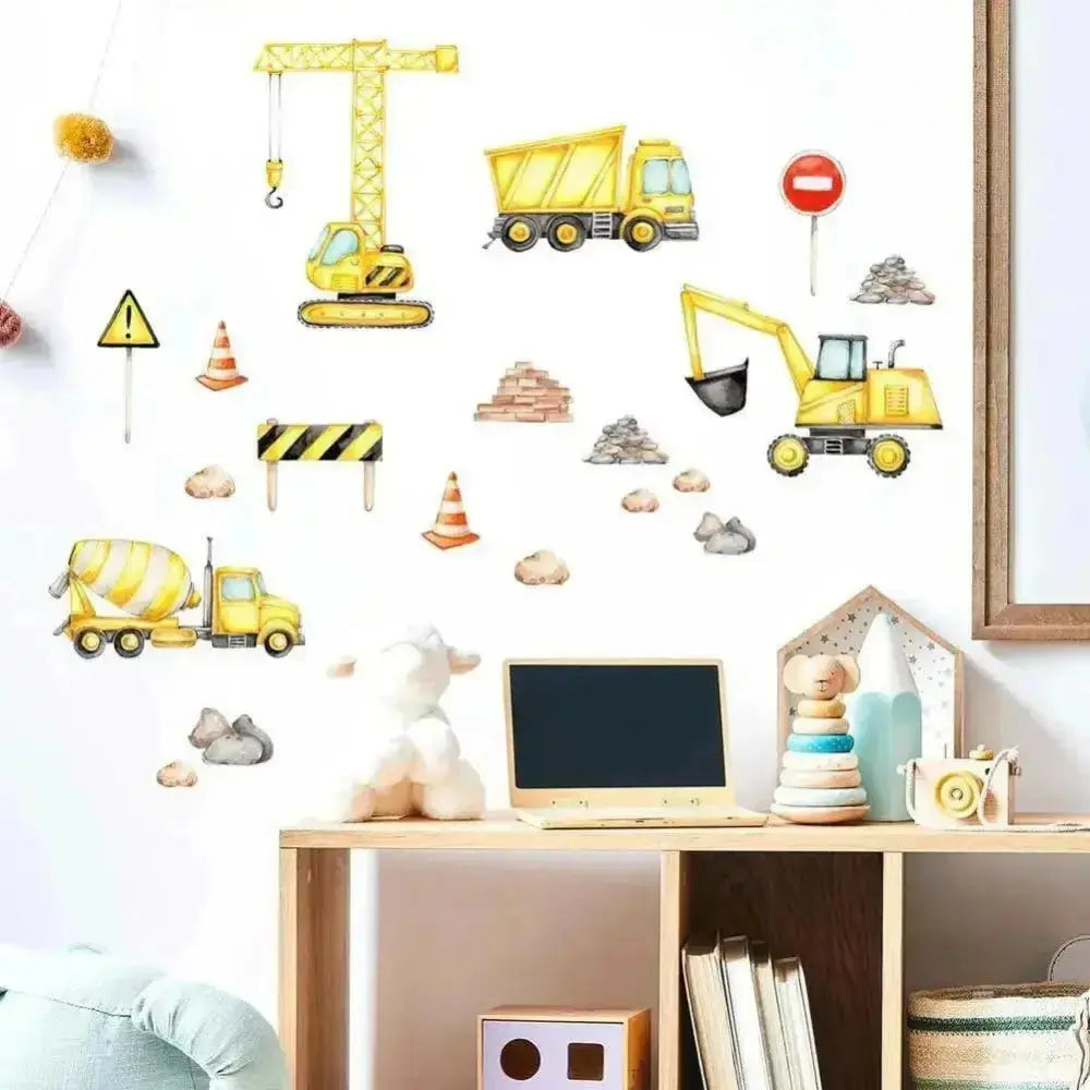 Construction Truck Wall Sticker - Fun Kids’ Room Decor - Easy do Wall do