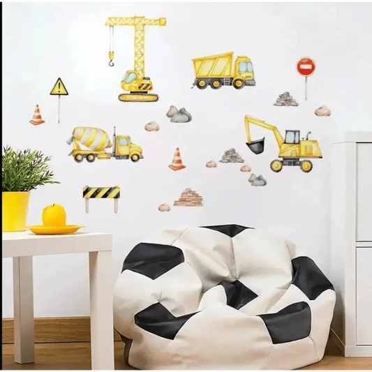 Construction Truck Wall Sticker - Fun Kids’ Room Decor - Easy do Wall do