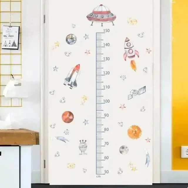 Construction Vehicle Height Chart Wall Stickers Fun Kids’ Decor - Easy do Wall do