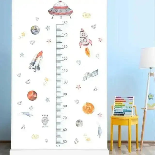 Construction Vehicle Height Chart Wall Stickers Fun Kids’ Decor - Easy do Wall do