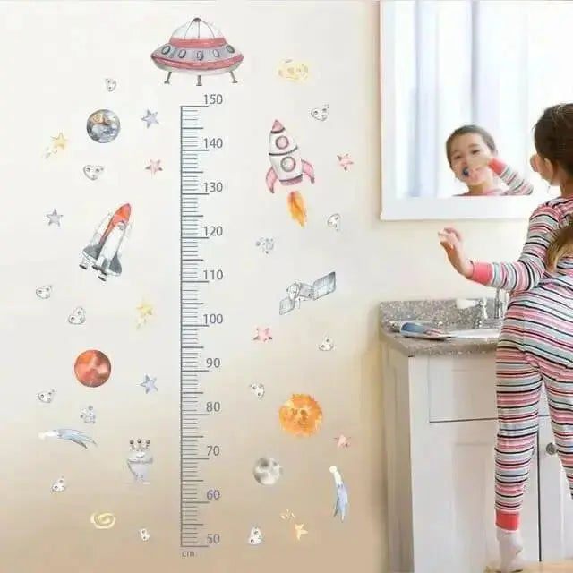 Construction Vehicle Height Chart Wall Stickers Fun Kids’ Decor - Easy do Wall do