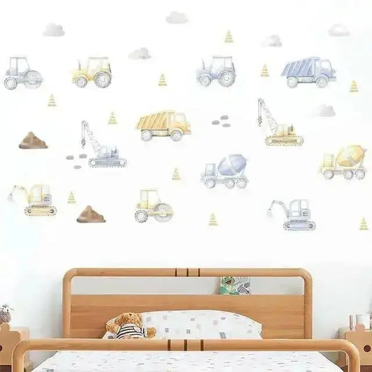 Construction Vehicle Wall Stickers - Fun Kids’ Room Decor - Easy do Wall do