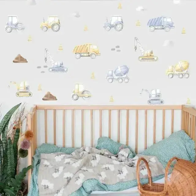 Construction Vehicle Wall Stickers - Fun Kids’ Room Decor - Easy do Wall do