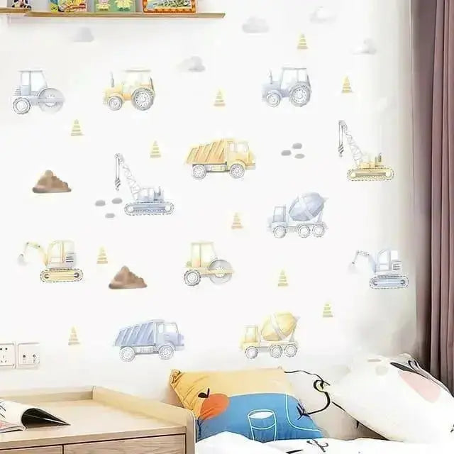 Construction Vehicle Wall Stickers - Fun Kids’ Room Decor - Easy do Wall do