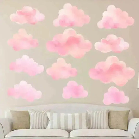 Creative Pink Cloud Wall Sticker for Kids - Easy do Wall do