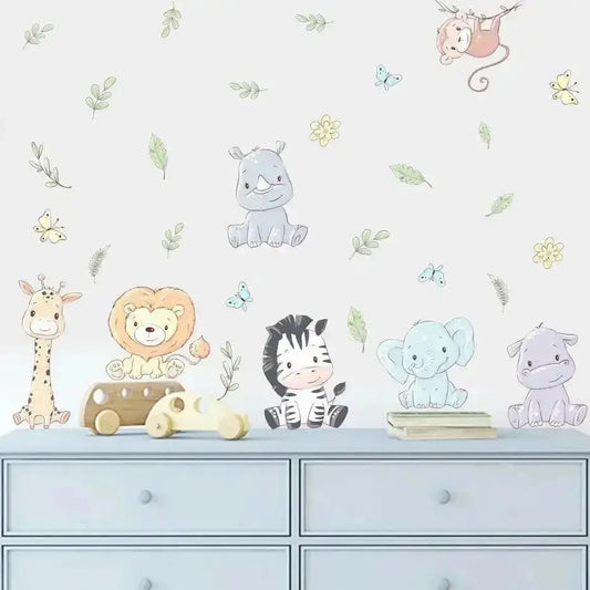 Cute Cartoon Animal Wallpaper Stickers for Baby Room - Easy do Wall do